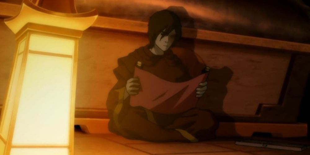 Avatar Zuko Reading a Scroll By Lamplight