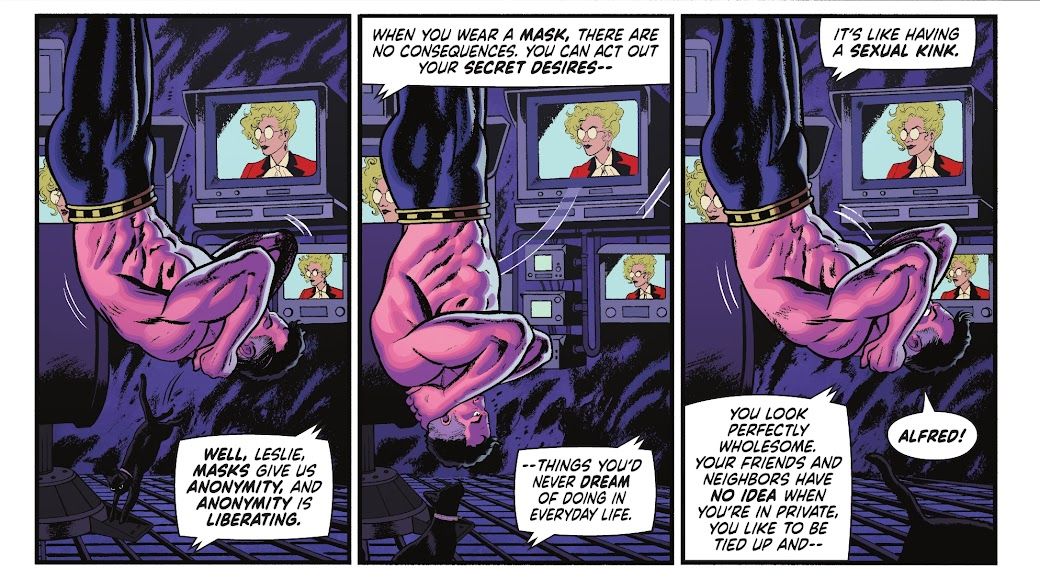 Bruce Wayne and the Batcave in Batman ’89 #2 