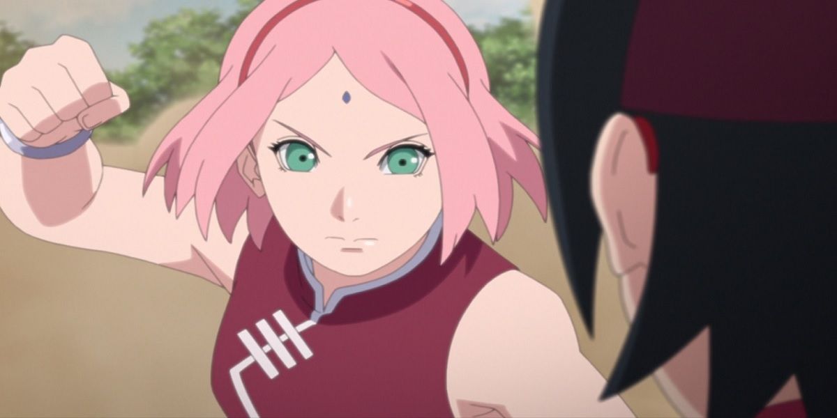 Sarada gets training from her mom