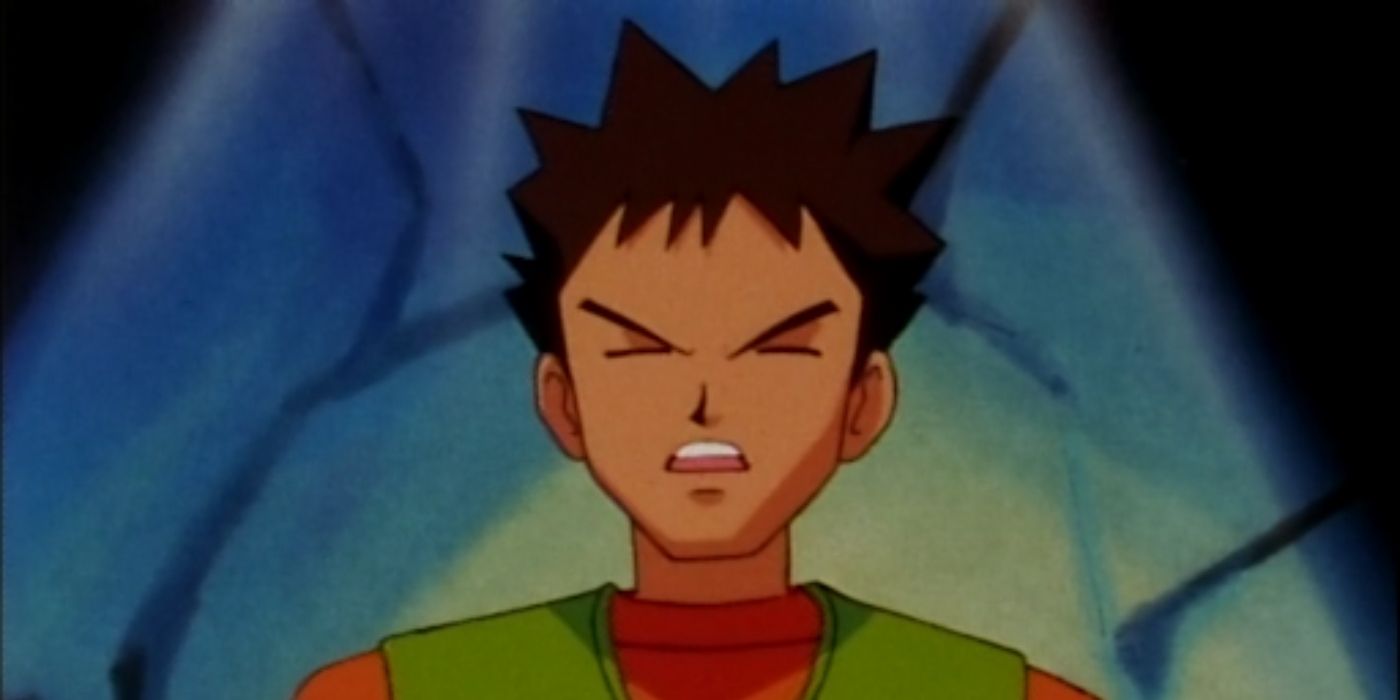 Brock ready for battle in the Pokemon anime
