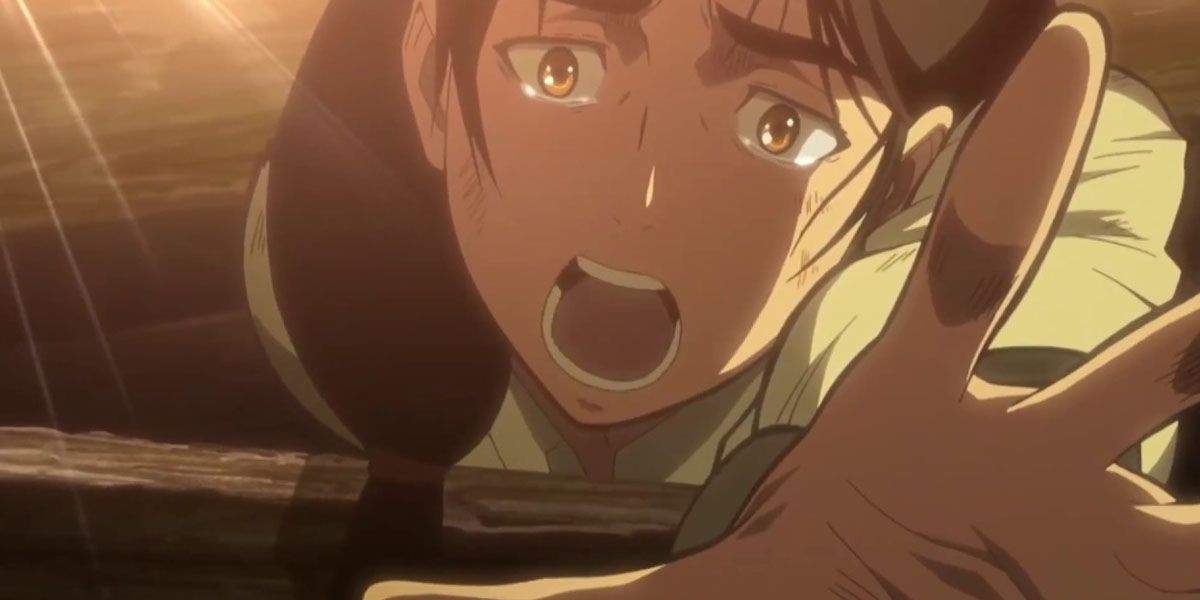 Carla reaches out for help as she cries Attack on Titan