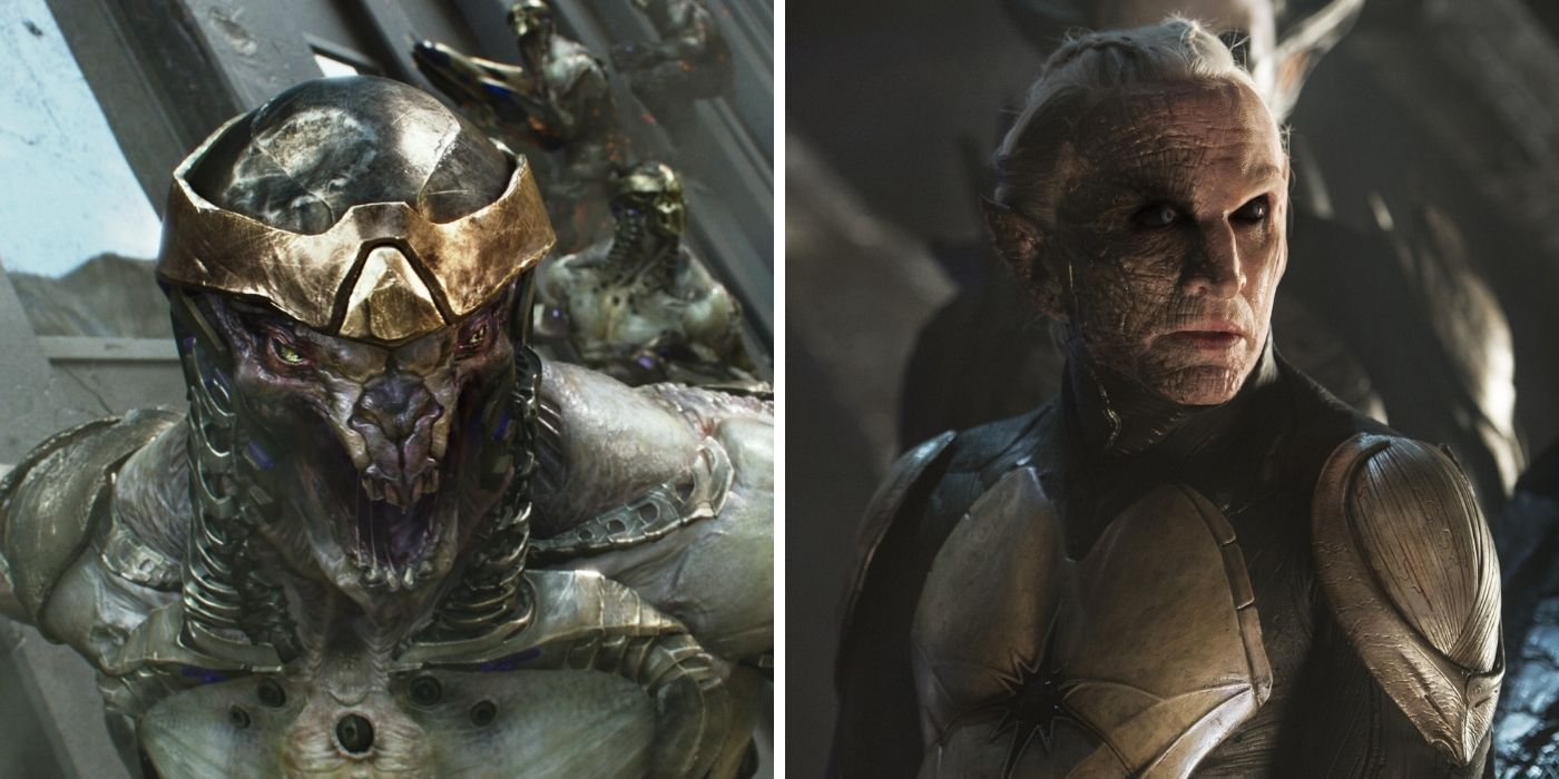 Chitauri soldier and Malekith the Dark Elf side by side