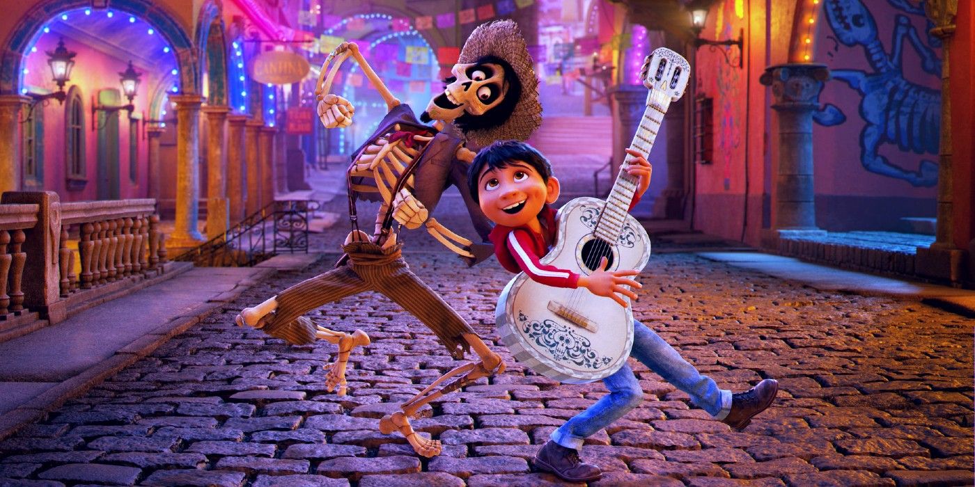 Musical characters Miguel and Hector from Pixar's Coco
