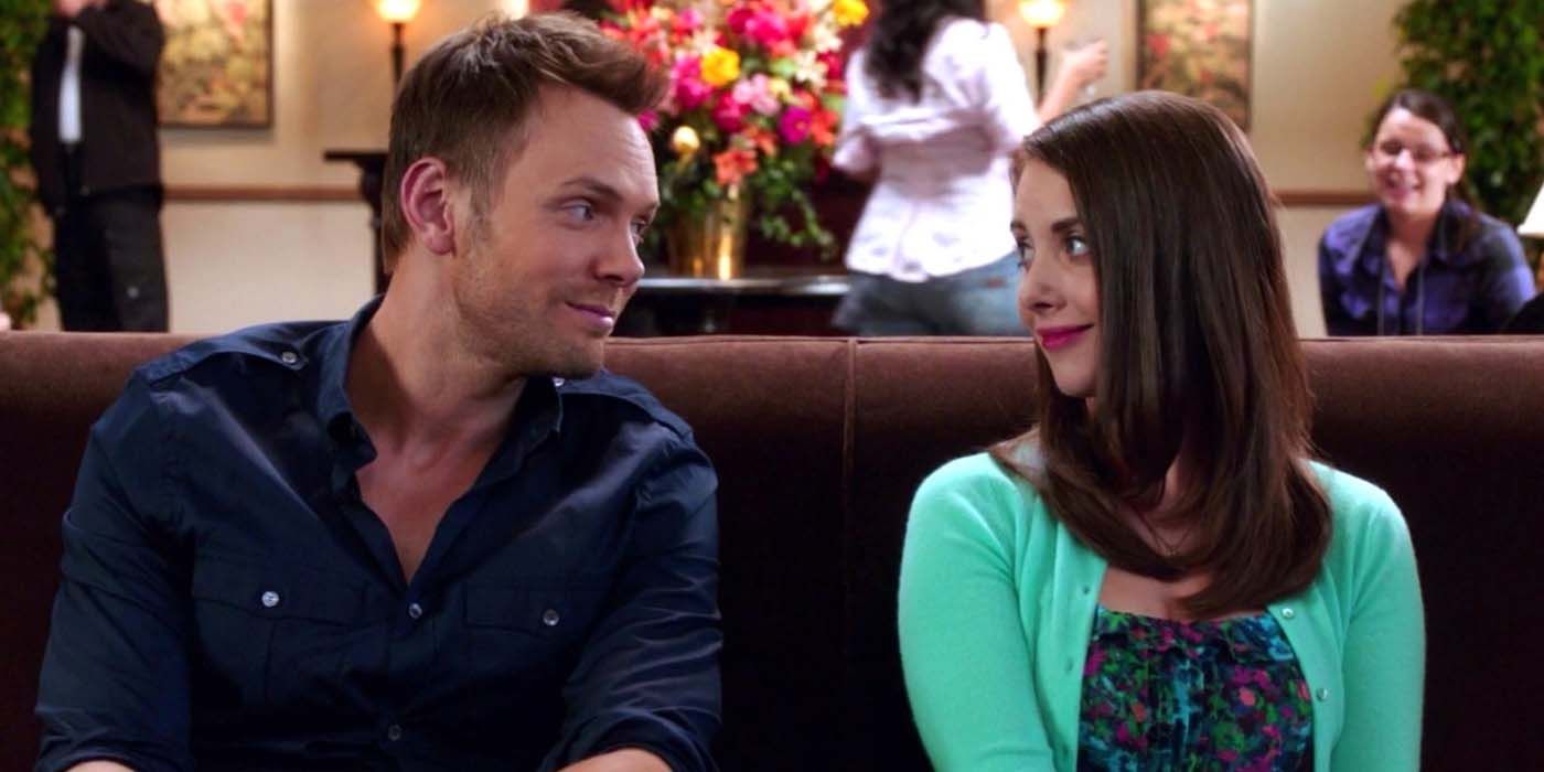 Jeff and Annie share a longing look in Community