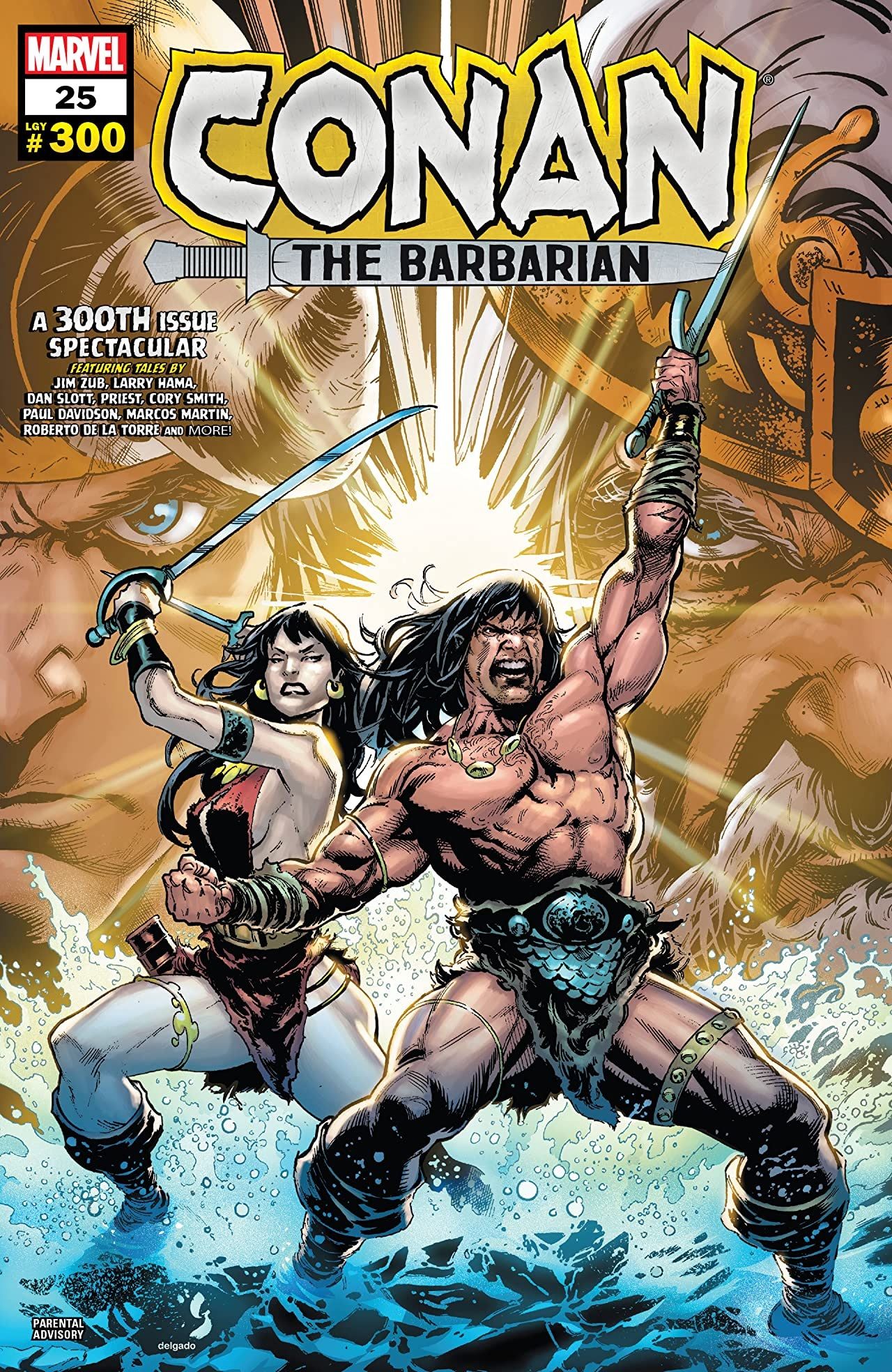 Conan and Belit on the cover of Conan the Barbarian 25 by Geoff Shaw