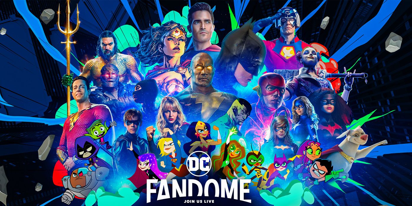 An amalgam of all things DC in promotional material for DC Fandome.