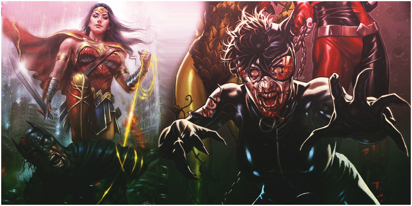 wonder woman and catwoman in dceased