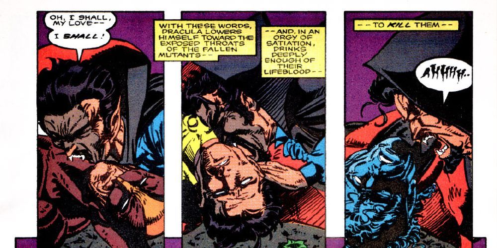 Dracula Kills Wolverine, Nightcrawler, and Colossus