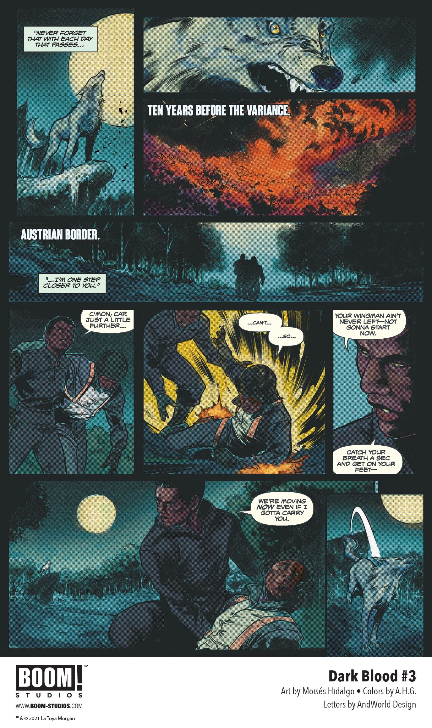 Preview pages for Dark Blood #3