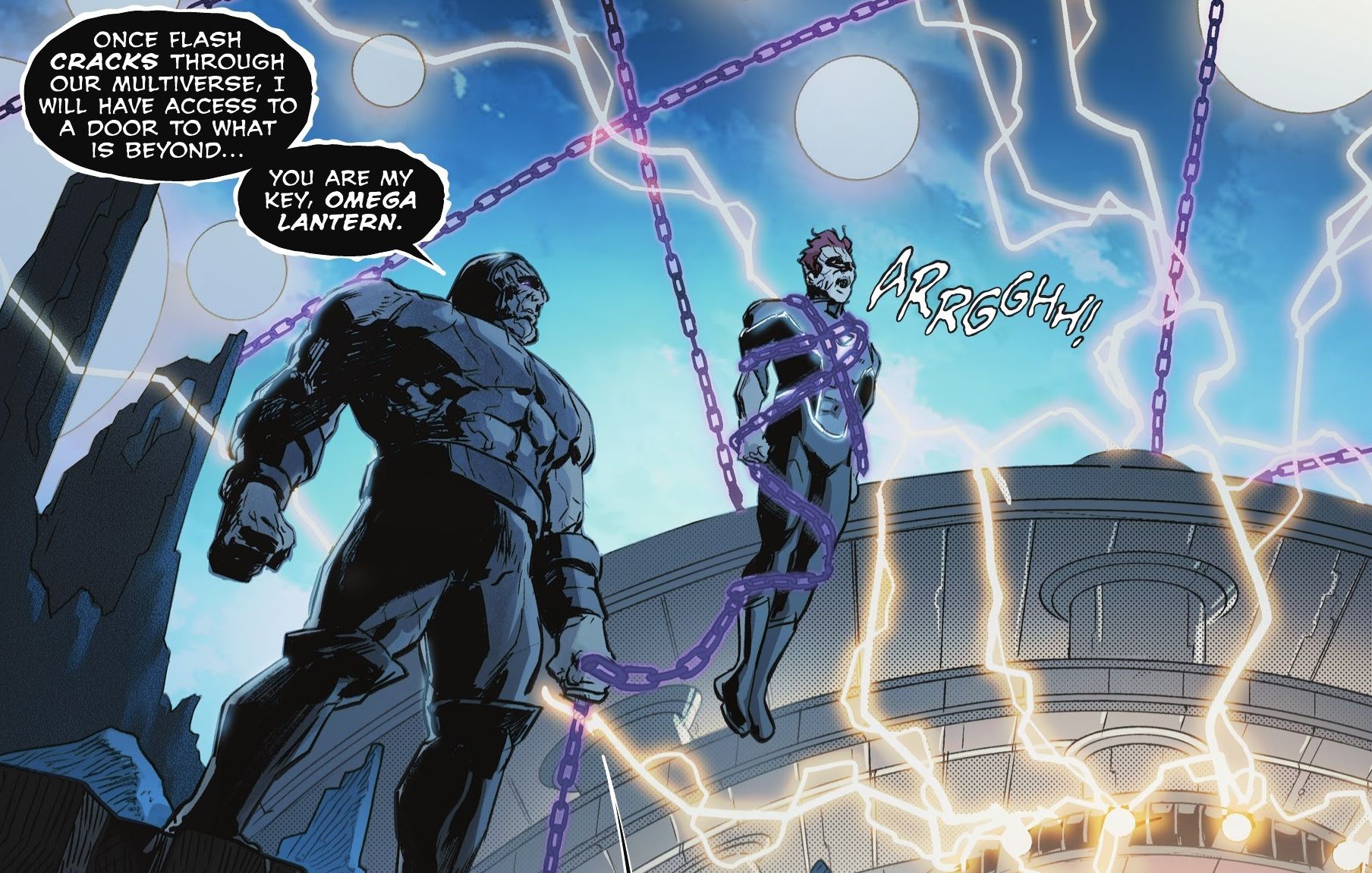 Darkseid uses Roy Harper as his Omega Lantern