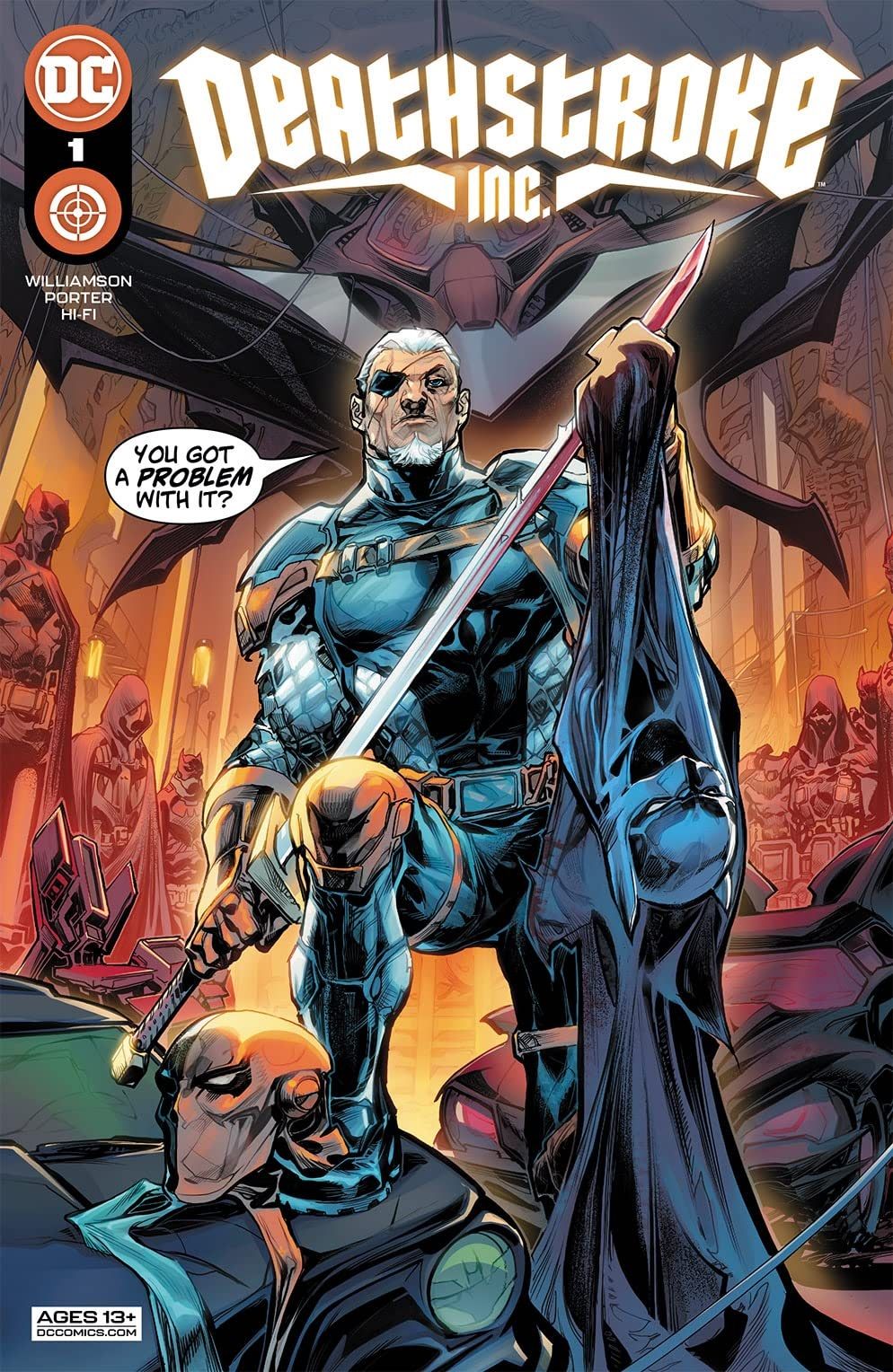 Slade Wilson on the cover of Deathstroke Inc 1 by Howard Porter