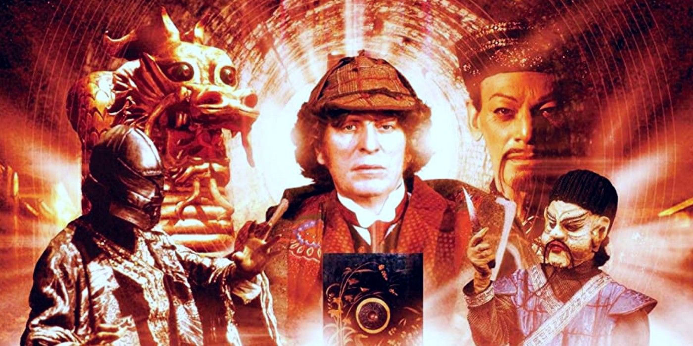 Tom Baker as the Fourth Doctor in Doctor Who: The Talons of Wen-Chiang
