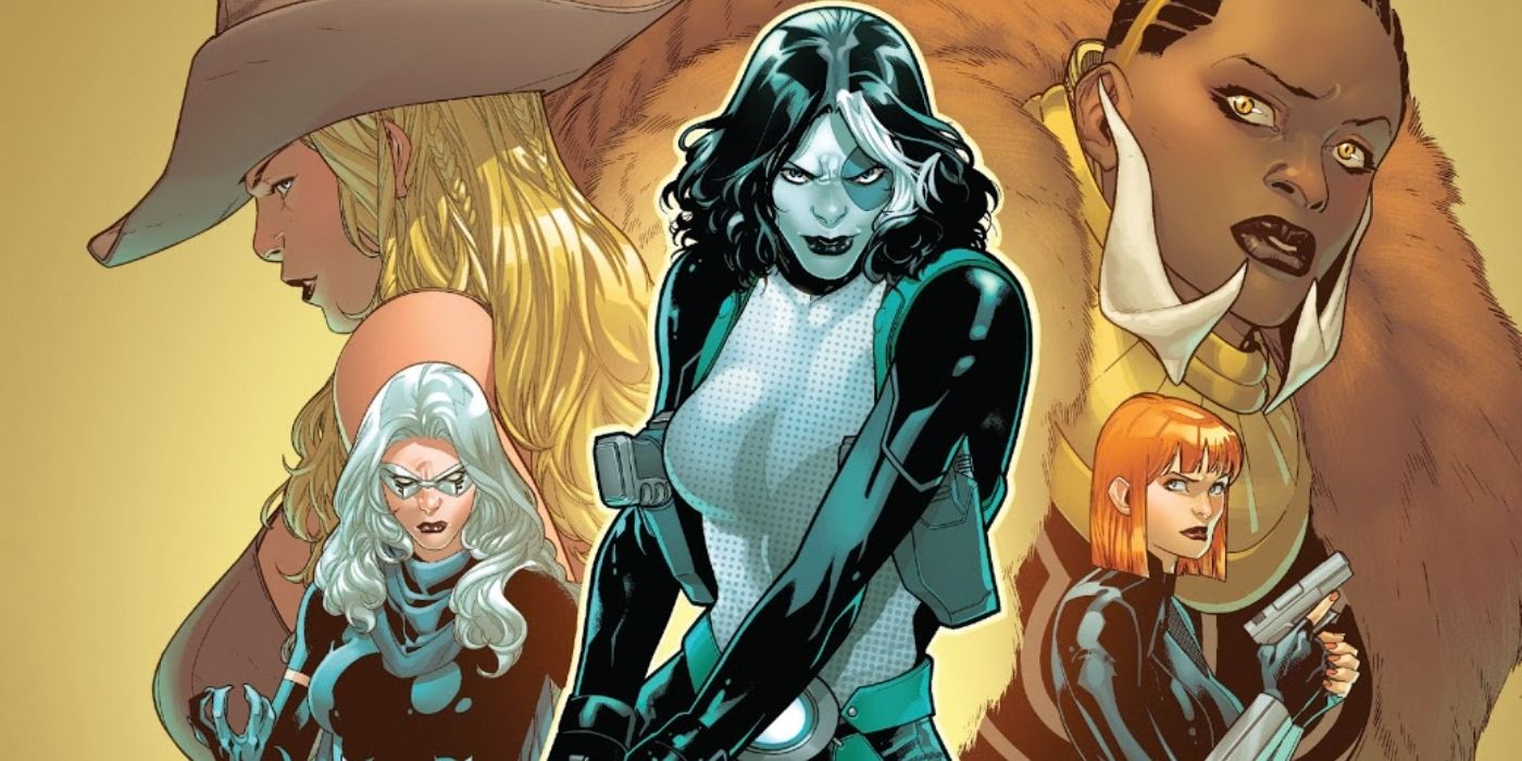 An image of Domino leading the Hotshots in Marvel Comics