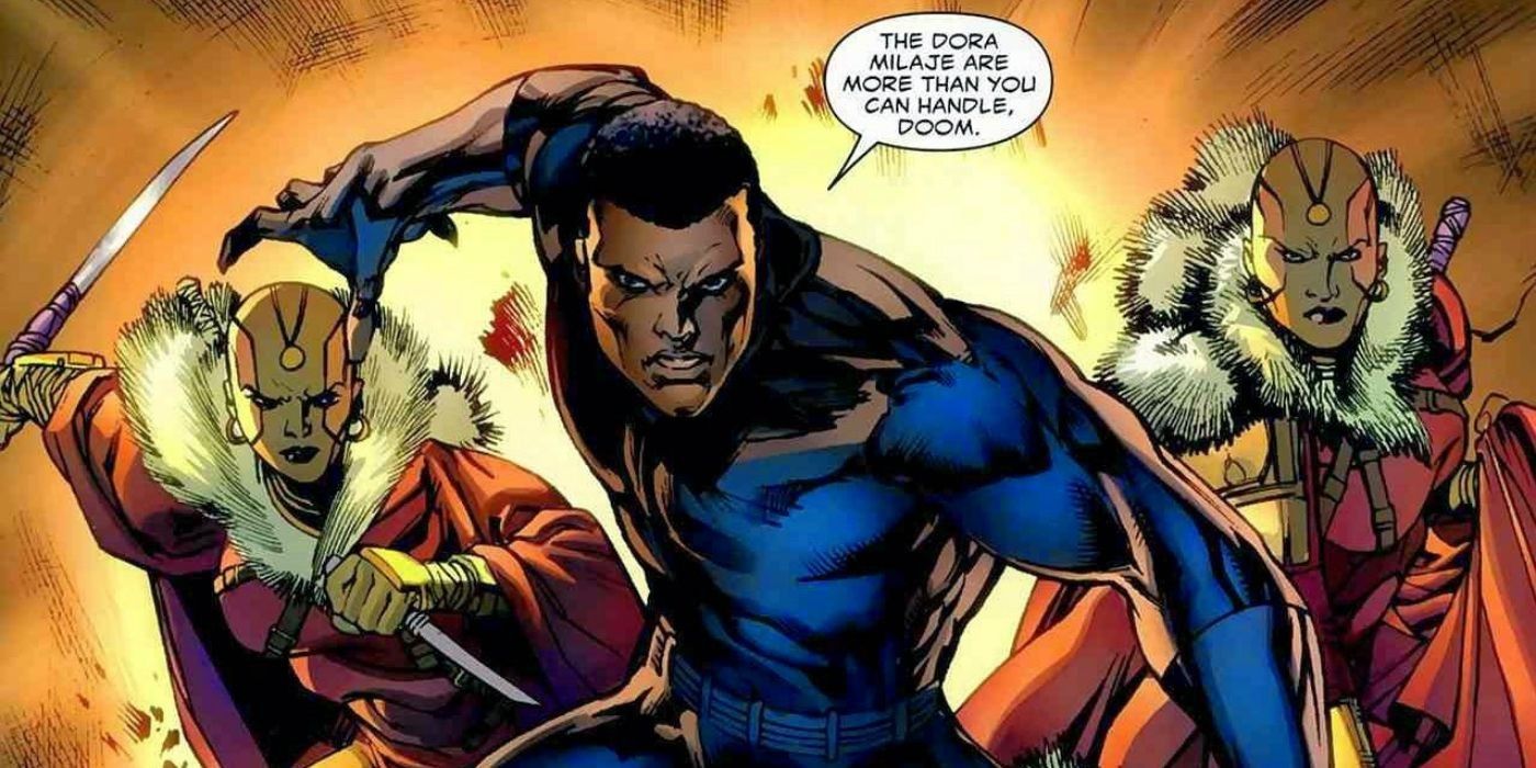 Black Panther and the Dora Milaje v Doctor Doom