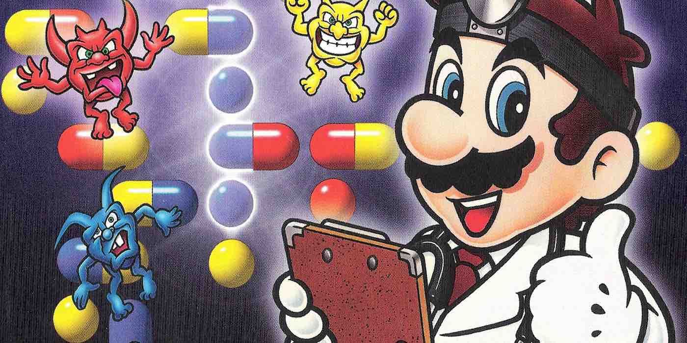 Dr. Mario 64 box art.