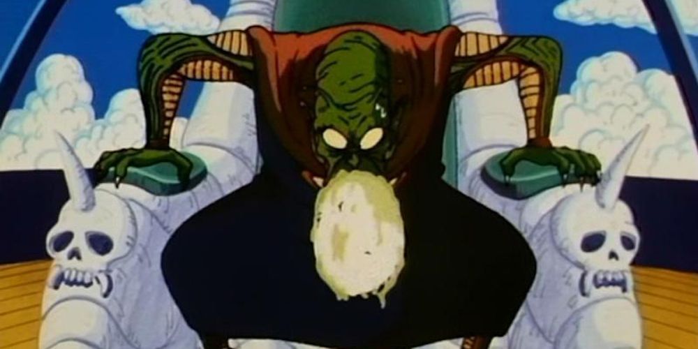 Demon King Piccolo asexually coughs up an egg and gives birth in Dragon Ball
