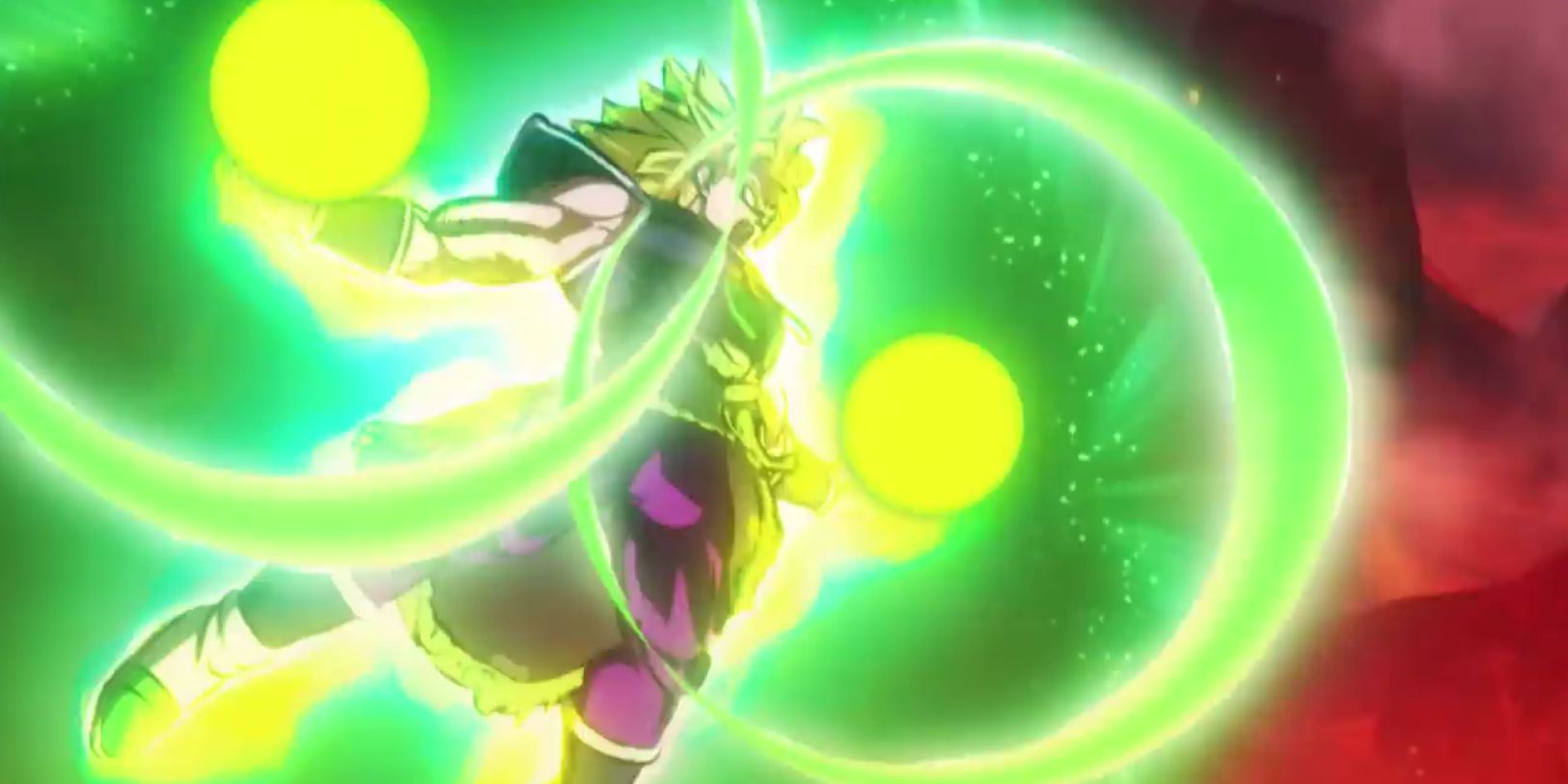 Broly releases his Eraser Cannon in Dragon Ball Super: Broly