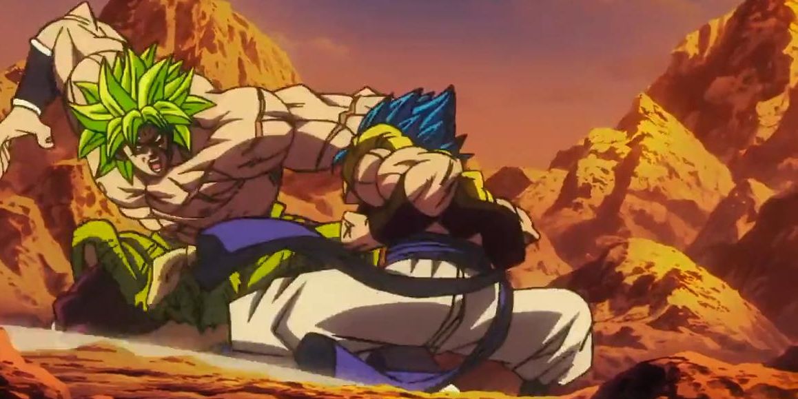 Gogeta Blue fights Broly in Dragon Ball Super: Broly movie