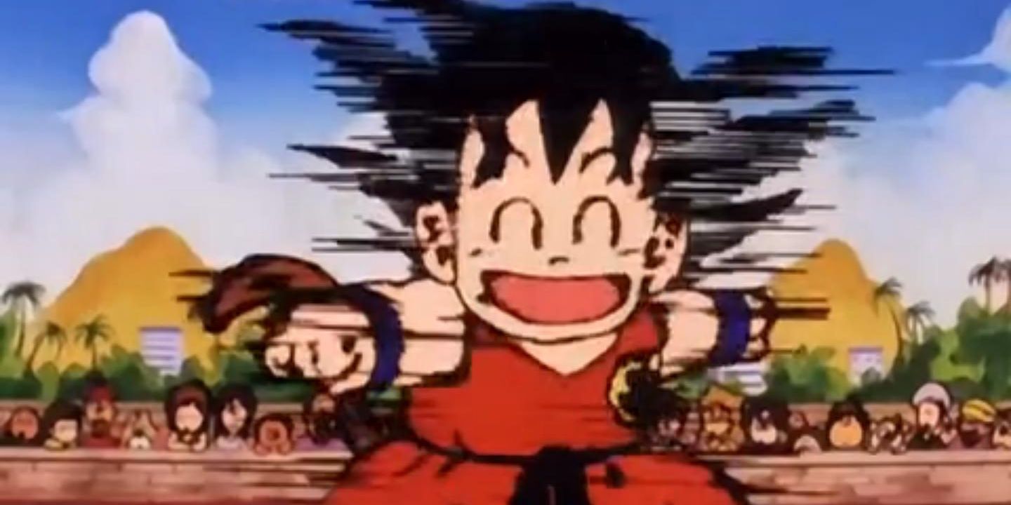 Anime Dragon Ball Young Goku Afterimage Technique