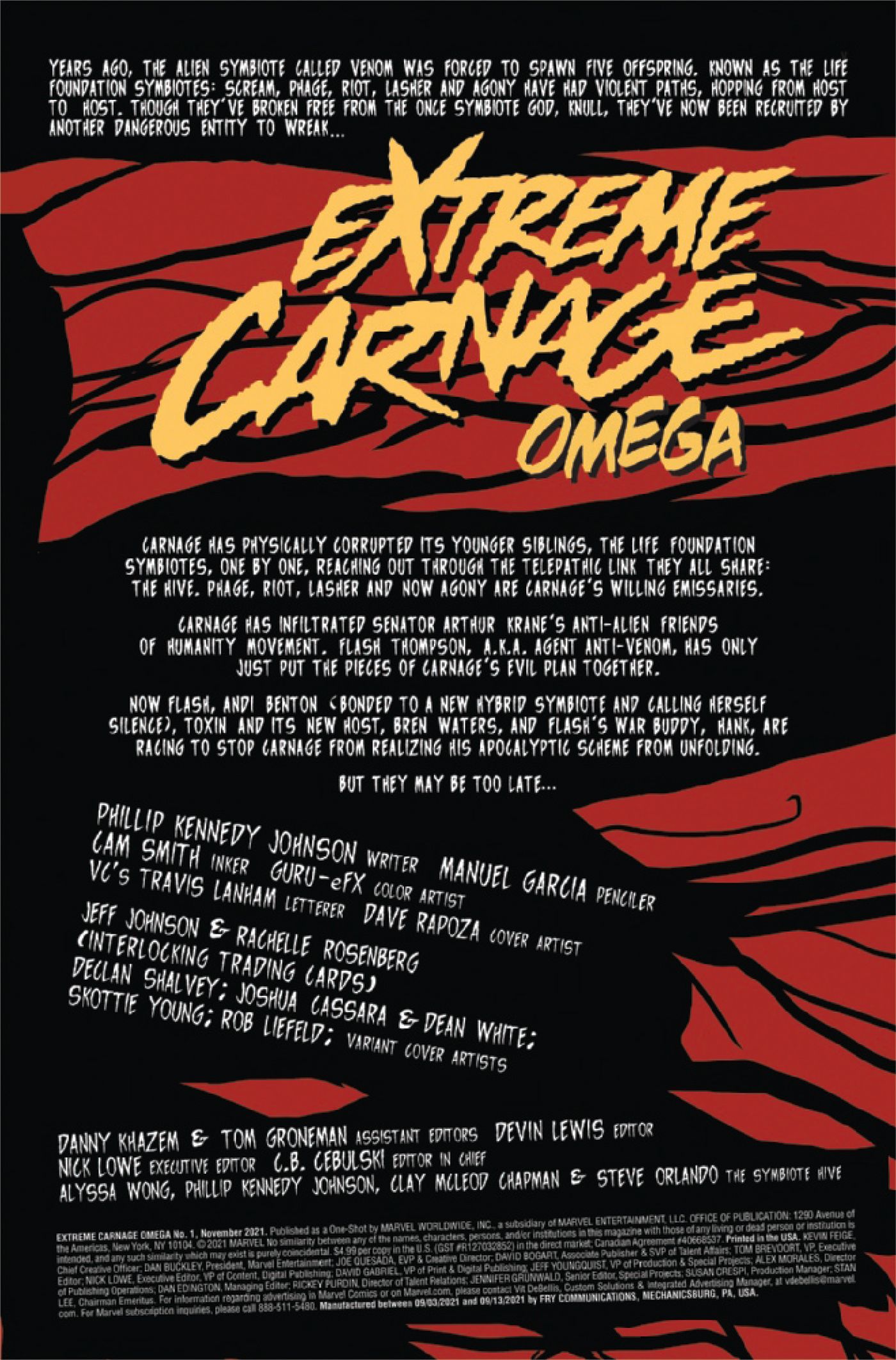 Extreme Carnage Omega #1 preview pages