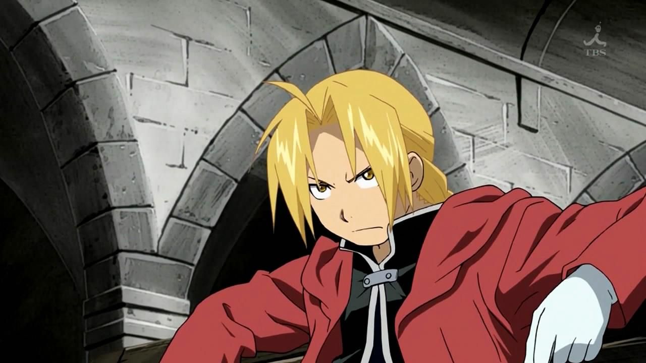 Ed Elric from FMA scowling