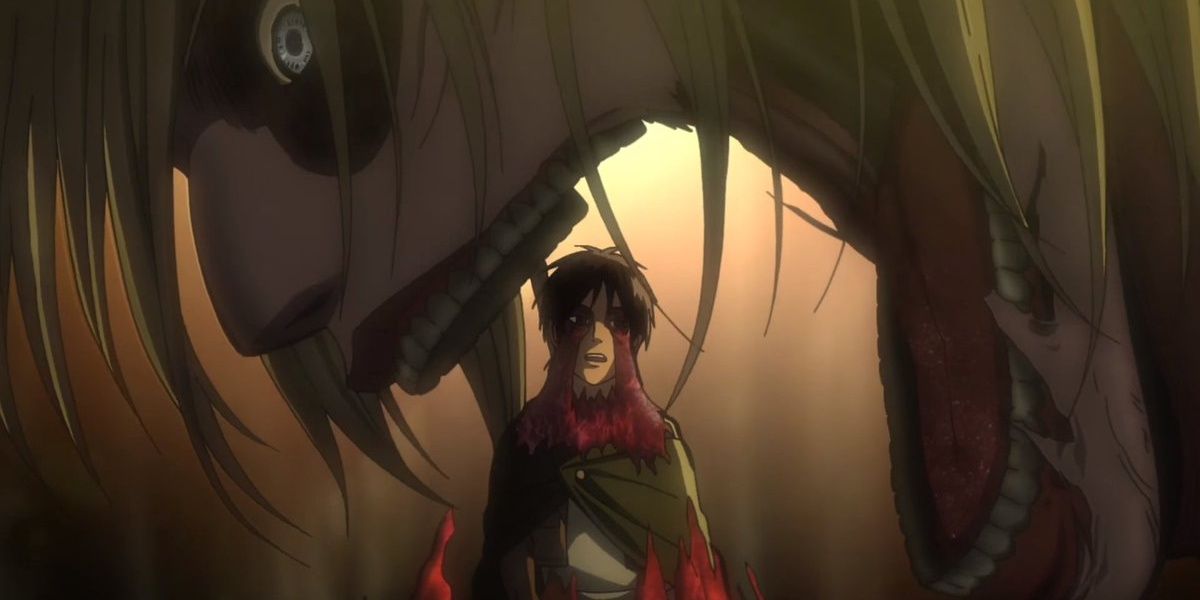 Eren about to be Eaten by Annie, Attack on Titan