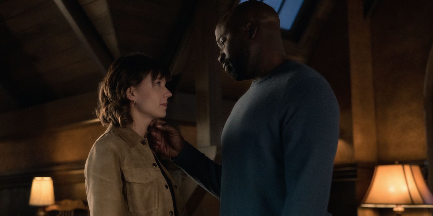 Katja Herbers as Kristen Bouchard and Mike Colter as David Acosta on Evil