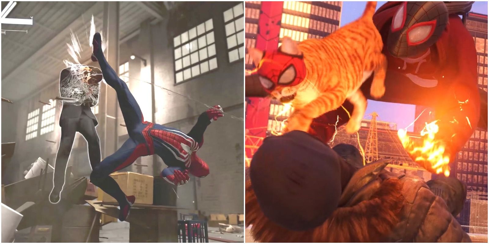 Spider-Man performing a combo from Marvel's Spider-Man