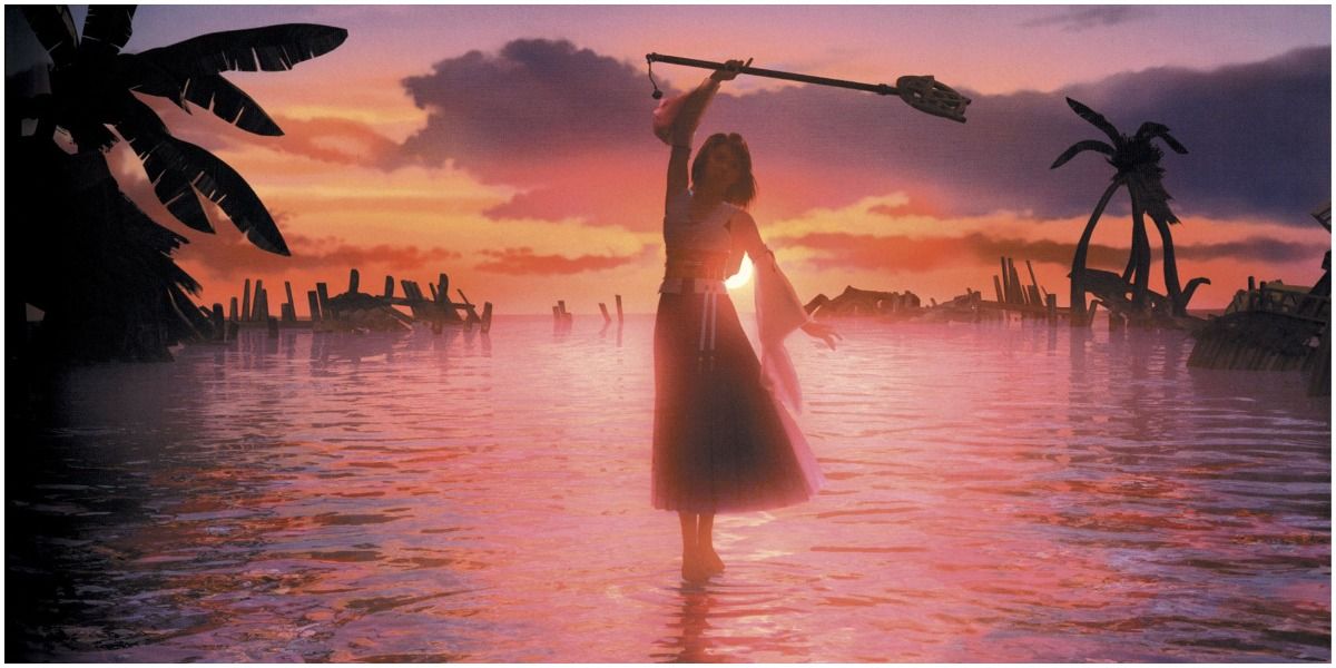 Final Fantasy X Yuna On Water Silhouette