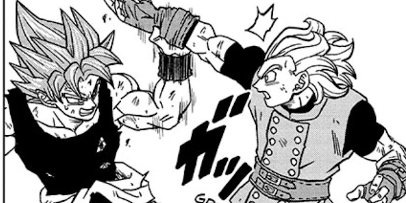 Goku starts to get the upper hand against Granolah in the Dragon Ball Super manga