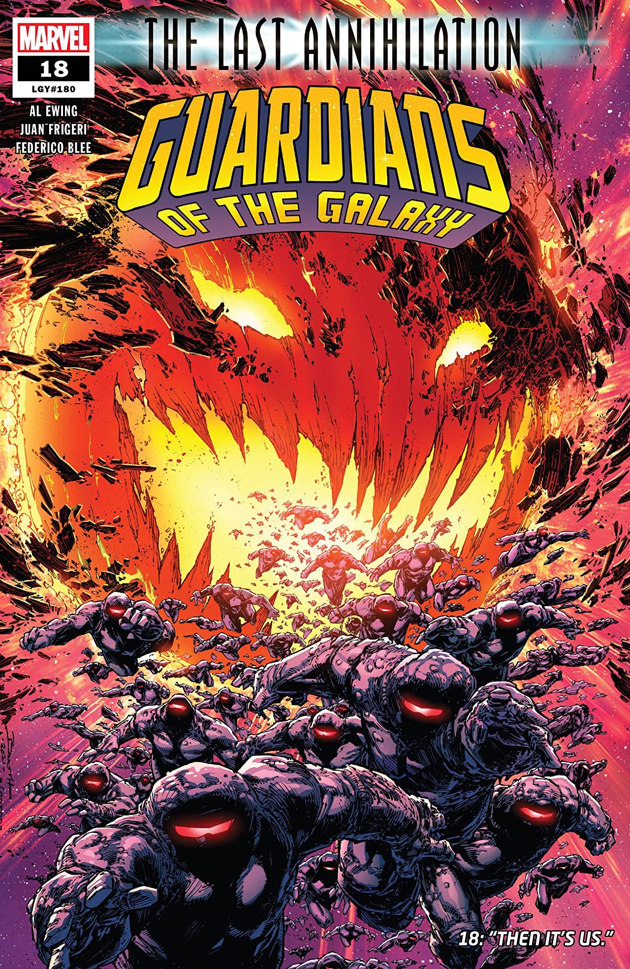 Dormammu on the cover of Guardians of the Galaxy 18 by Brett Booth