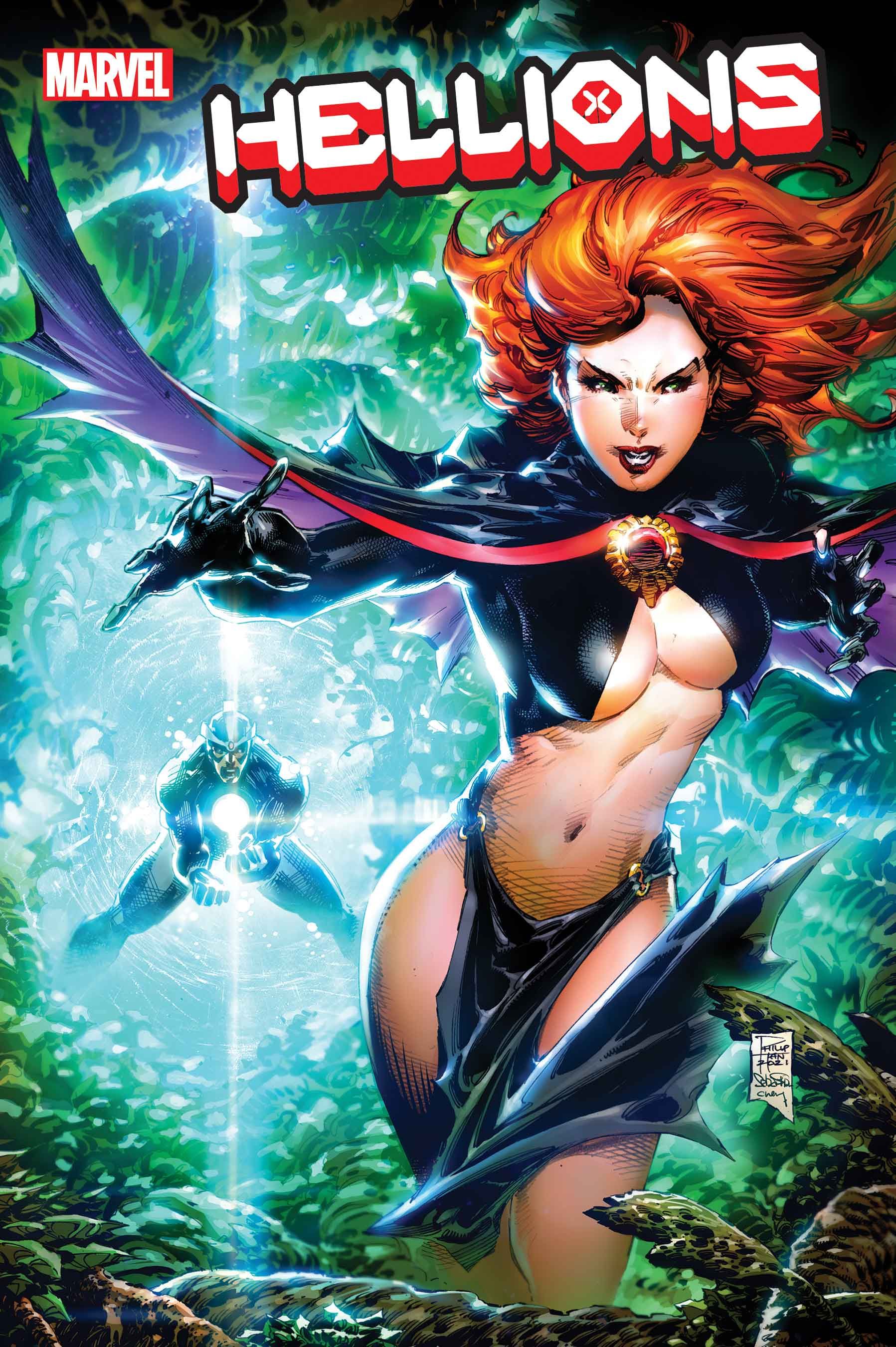 Madelyne Pryor on the cover of Hellions 18 by Philip Tan
