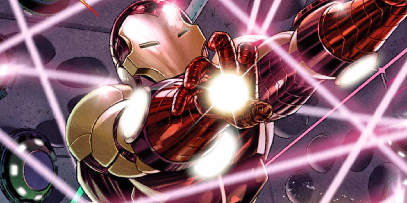 Iron Man Flying Through Lasers