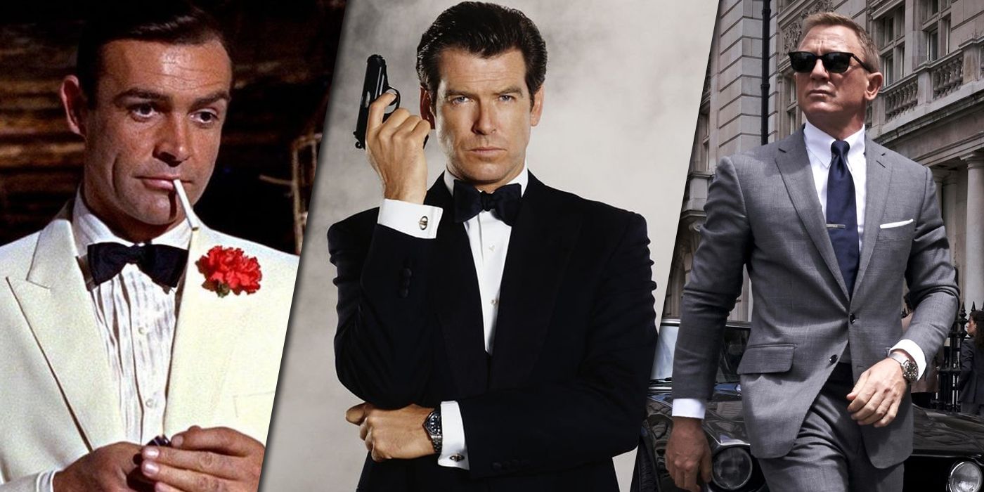 James Bond over the years split image