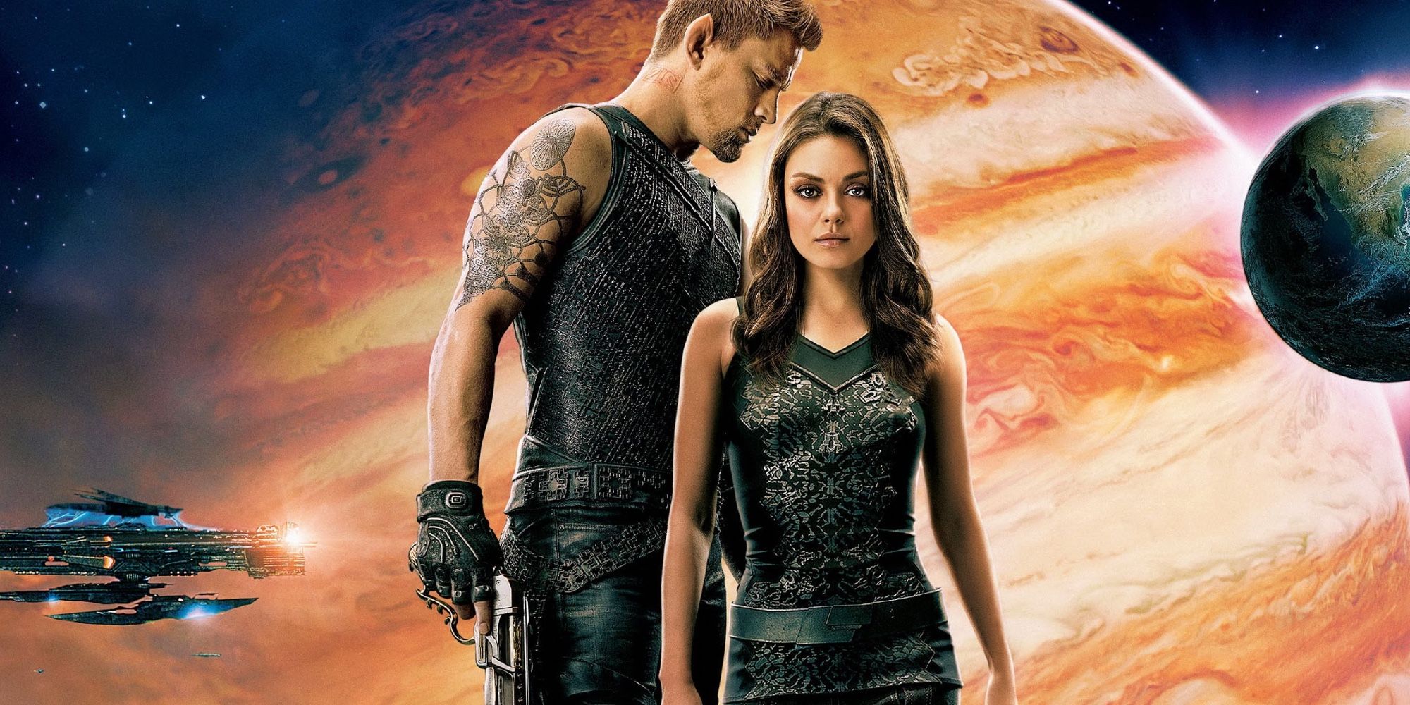 Channing Tatum and Mila Kunis in the poster for Jupiter Ascending