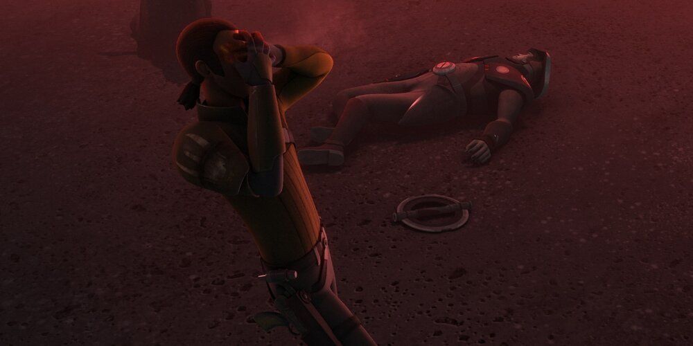 Kanan Jarrus blinded by Maul in Star Wars: Rebels