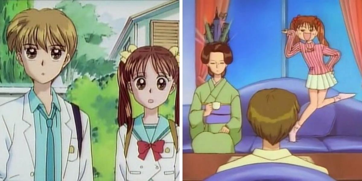 Left image features Akito Hayama and Sana Kurata from Kodocha; right image features Misako and a dancing Sana Kurata with Rei Sagami from Kodocha.