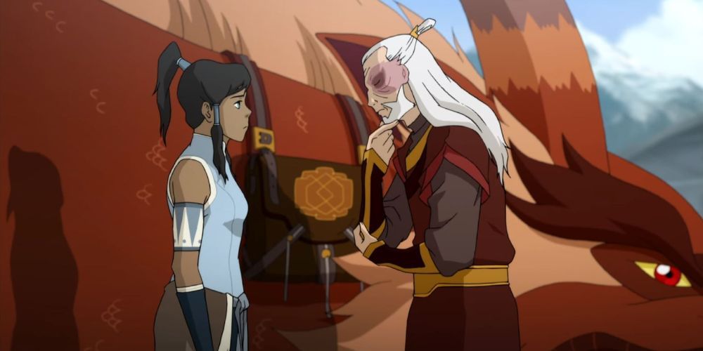 Korra &amp; Zuko Speaking in Front of Dragon
