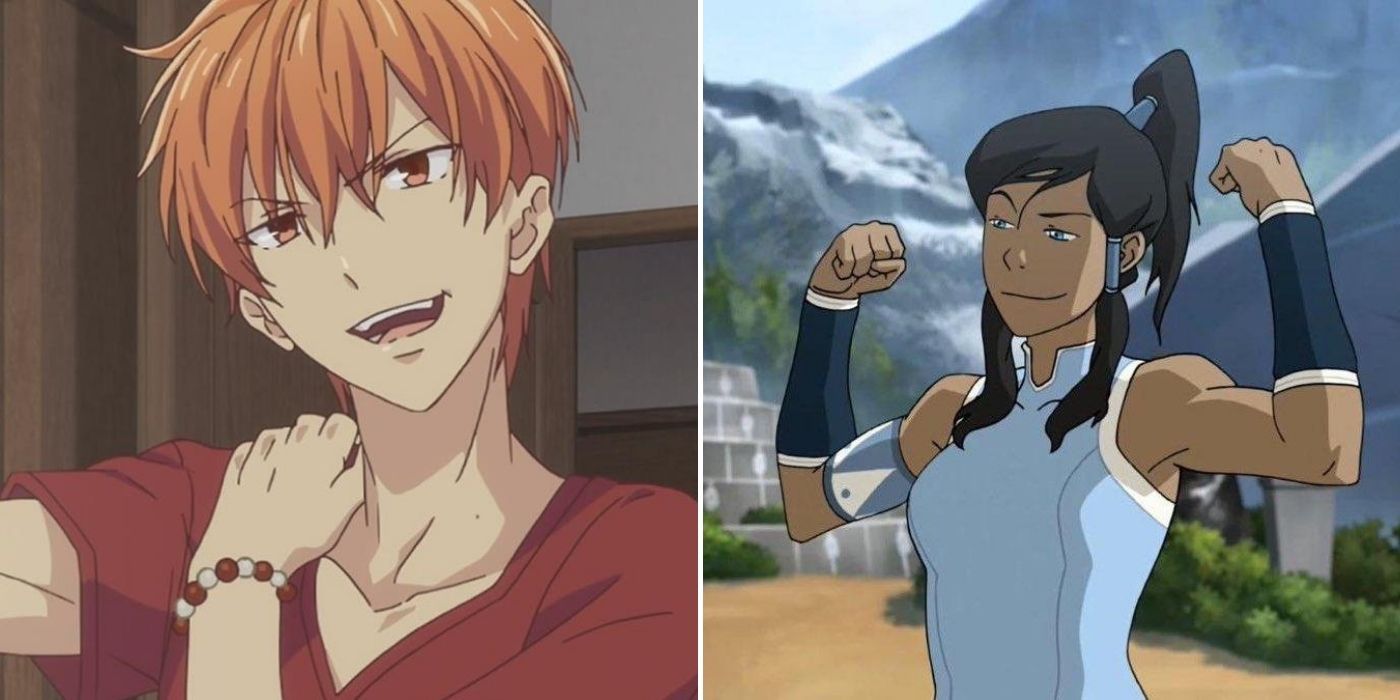 Kyo from Fruits Basket and Korra from Legend of Korra