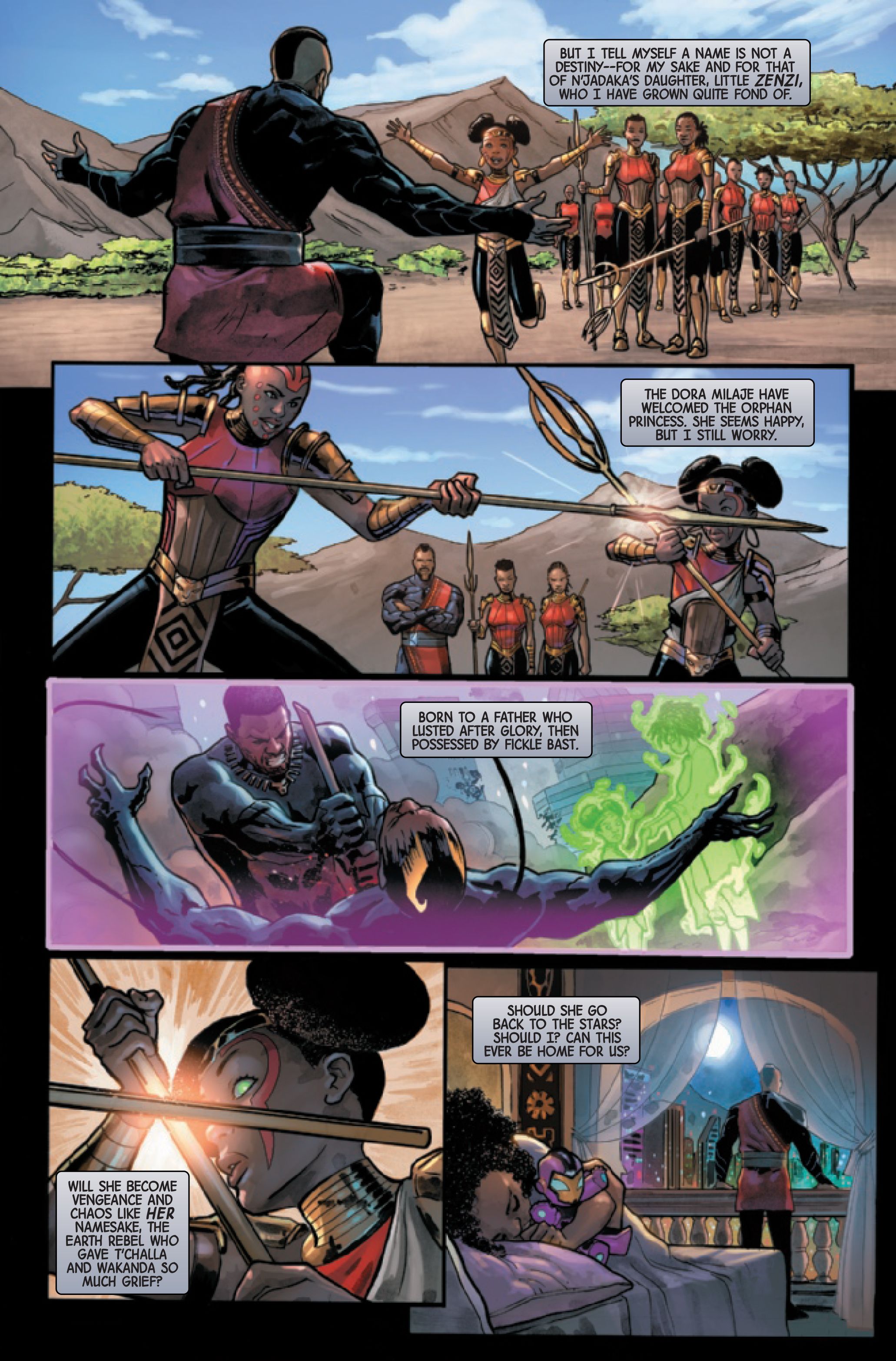 Page 3 of The Last Annihilation: Wakanda #1, by Evan Narcisse, Germán Peralta, Jesus Aburtov and VC's Cory Petit