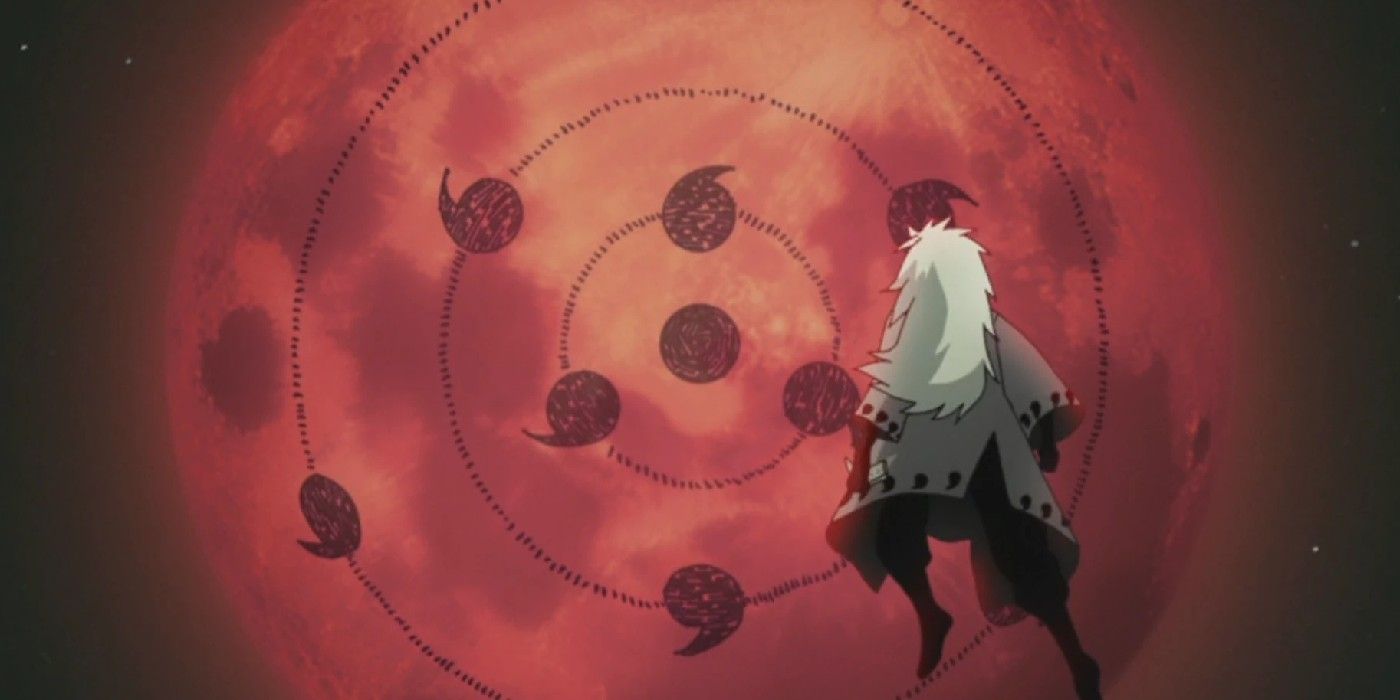 Madara Casts A Genjutsu On The Moon In Naruto