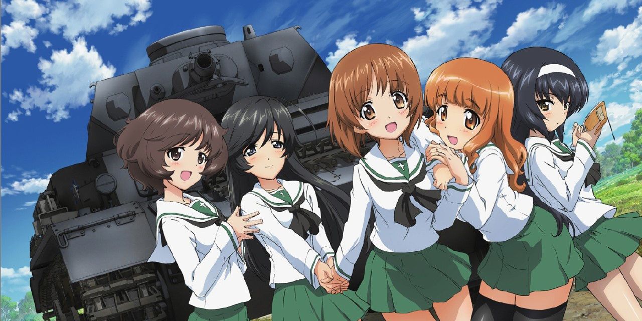 Main cast of characters from Girls und Panzer.