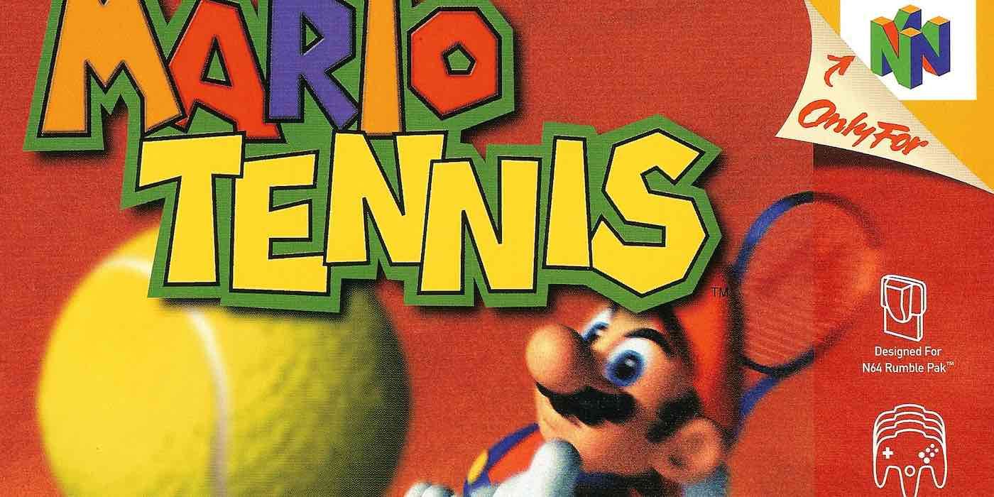Mario Tennis N64 box art.