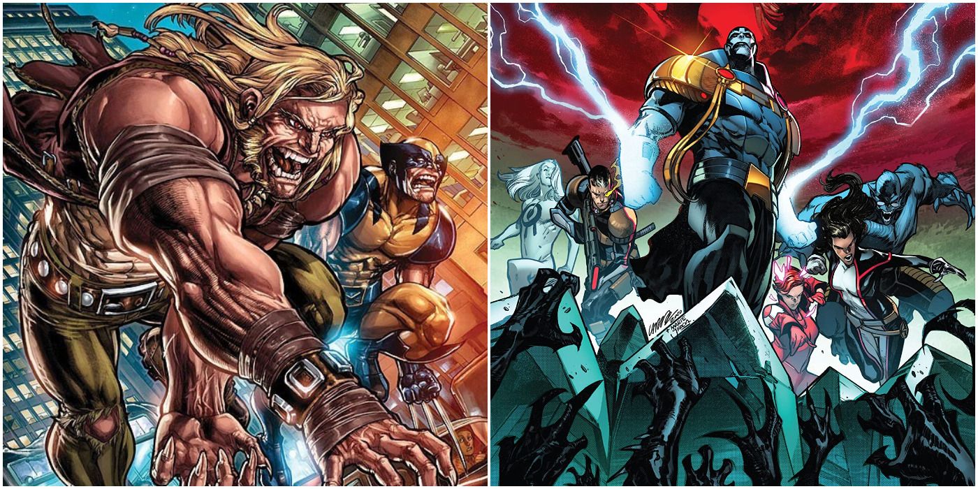 Sabretooth and Wolverine and Apocalypse and the X-Men