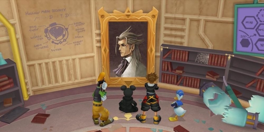 Mickey Explaining Who Xehanort is in Ansem's Study