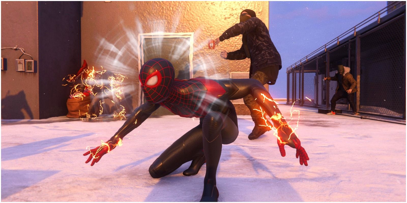 Miles countering a thug in his Insomniac game