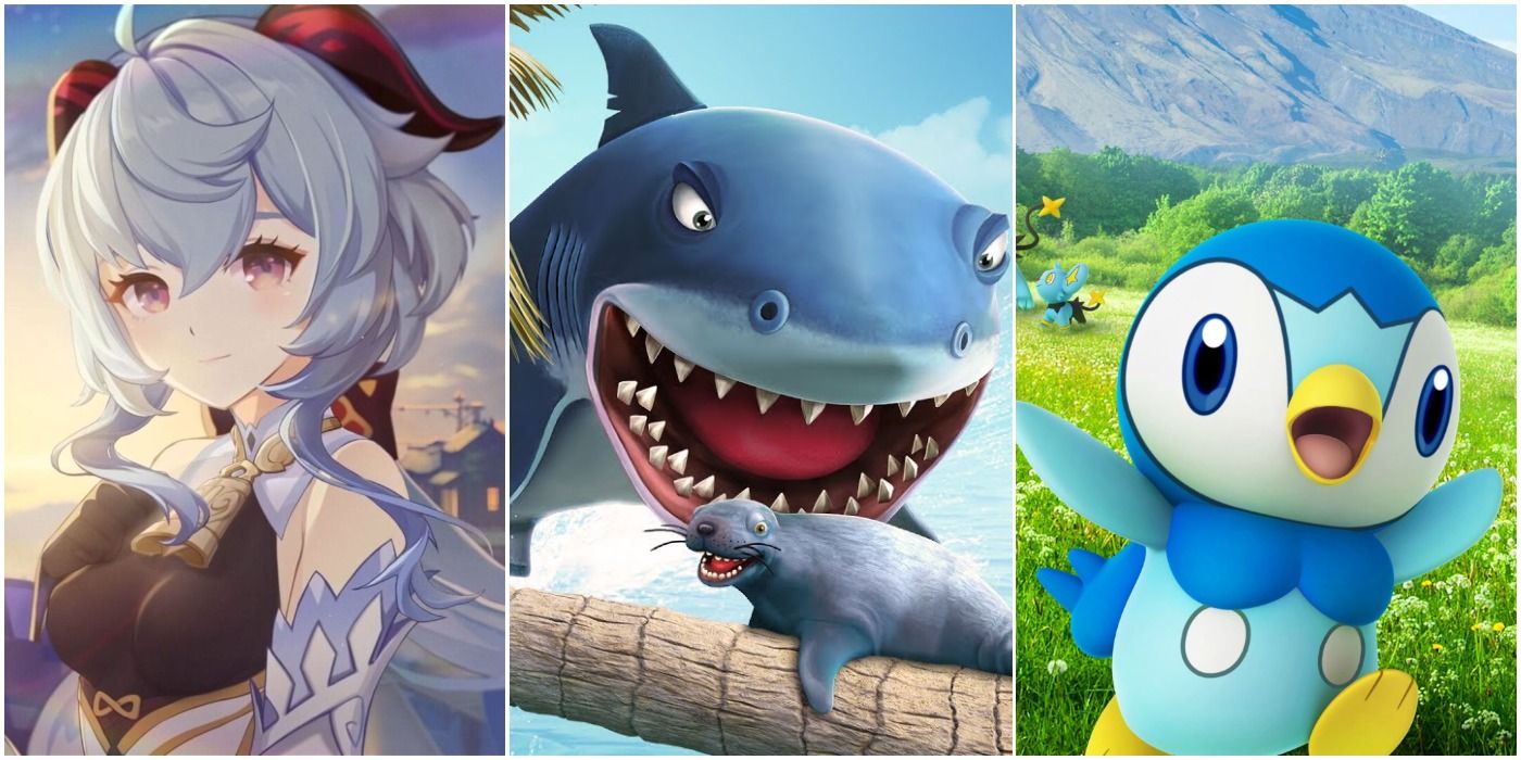 Mobile Games Feature Genshin Impact Hungry Shark Evolution Pokemon Go