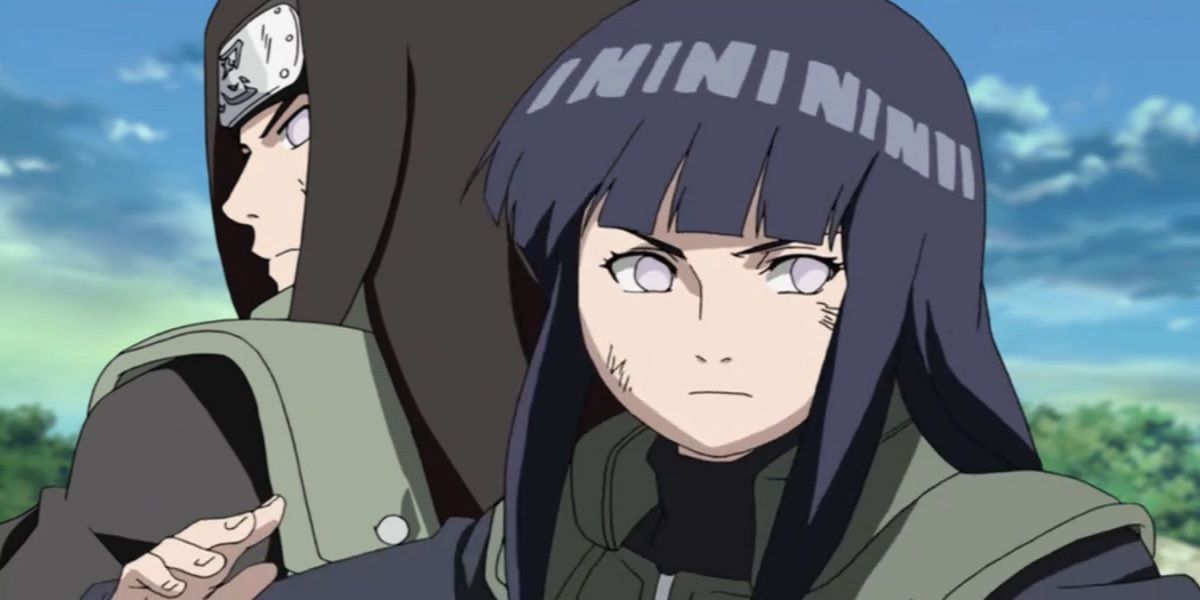 hinata and neji fighting together from naruto