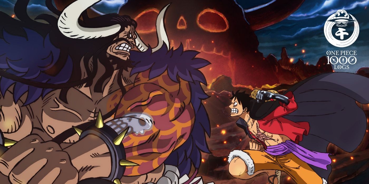 Promo image for One Piece episode 1000 featuring Luffy vs Kaidou