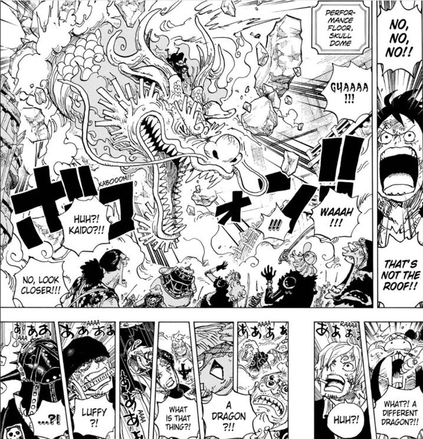 One Piece 1074, Luffy cria um punho colossal para atacar Kaidou e manda  Momo tirar Onigashima da frente, By One Piece Brasil